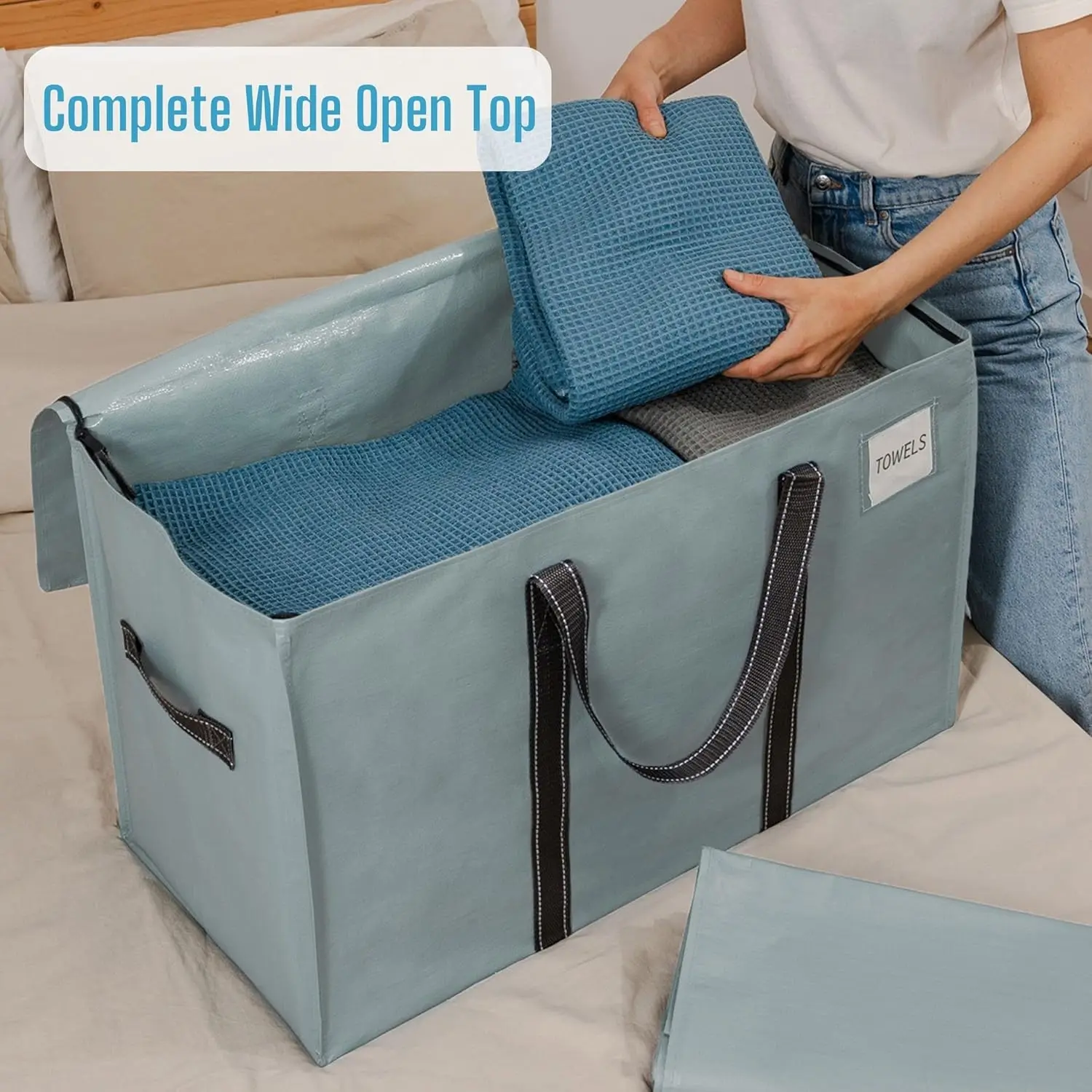 Moving Bags, Heavy Duty, Moving Boxes Alternative, Packing Storage Supplies for Dorm Room Essentials with Zipper for Clothes 3
