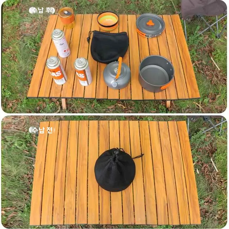 야외 캠핑 장비 보관 가방 스포츠 피크닉 용품 정리함 원형 배럴 조리기구 가방 휴대용 바베큐 도구 파우치