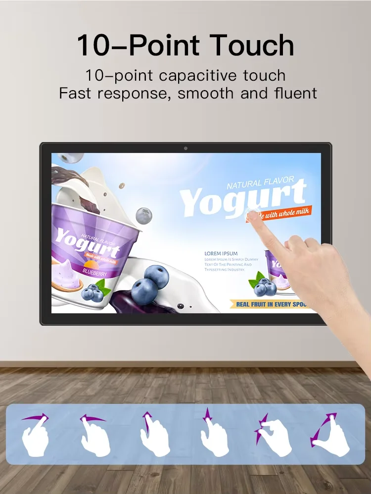 21.5 Inch Wall Mount&Desktop Capacitive Touch Screen Android Tablet Digital Sign