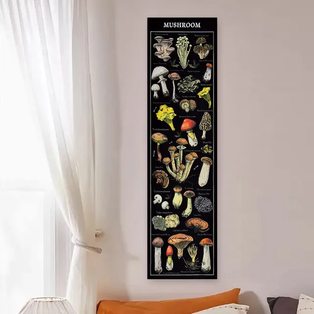 Tableau floral et végétal Tapisserie verticale, Pièces plus lentes, Mur de référence, Art botanique llustratif, Fleurs, Décoration d'intérieur 4
