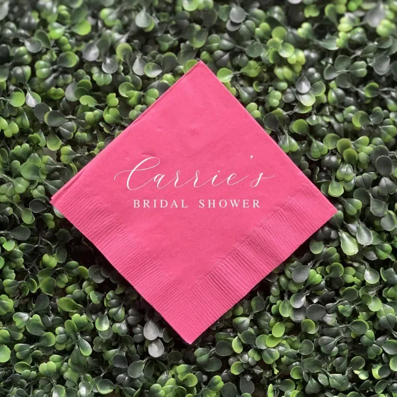 

50pcs Personalized Bridal Shower Napkins-Bridal Shower - Rehearsal Dinner - Custom Engagement Party Napkins baby shower Napkins