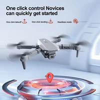 New E88 E99 Drone Remote Control with Screen Dual Camera Optical Flow Localization 2.4G RC Quadcopter One-button Take-off Drones 4