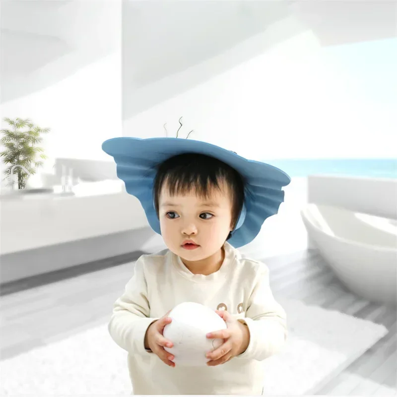 Adjustable Baby Shower Hat Toddler Kids Shampoo Bathing Shower Cap Wash Hair Shield Newborns Accessories Baby Care hair wash hat shampoo shower cap hair wash shield bath tool