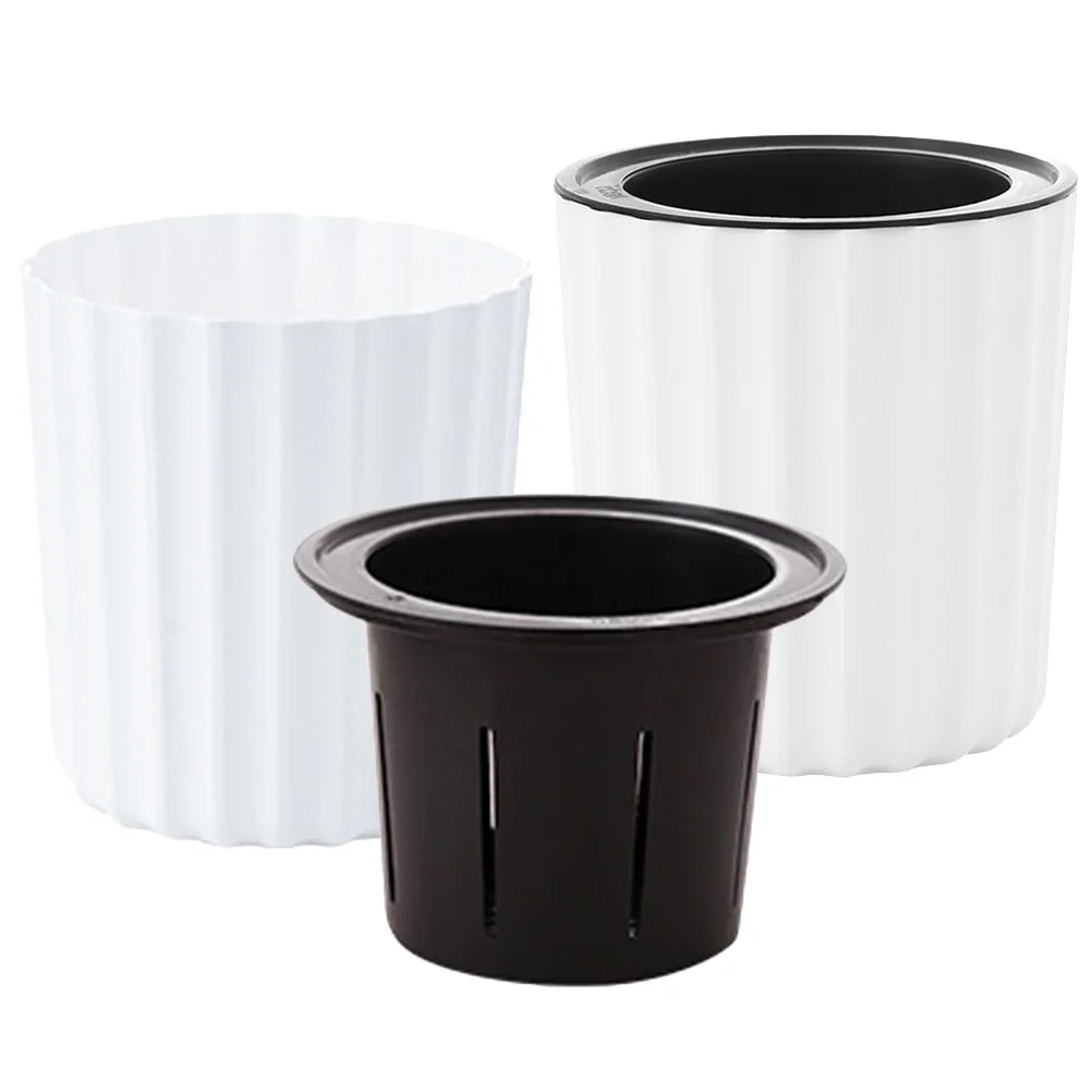 

2Pcs Self Watering Pots Self Watering Flower Pots Plastic Violet Pots Decorative Planter for Plants