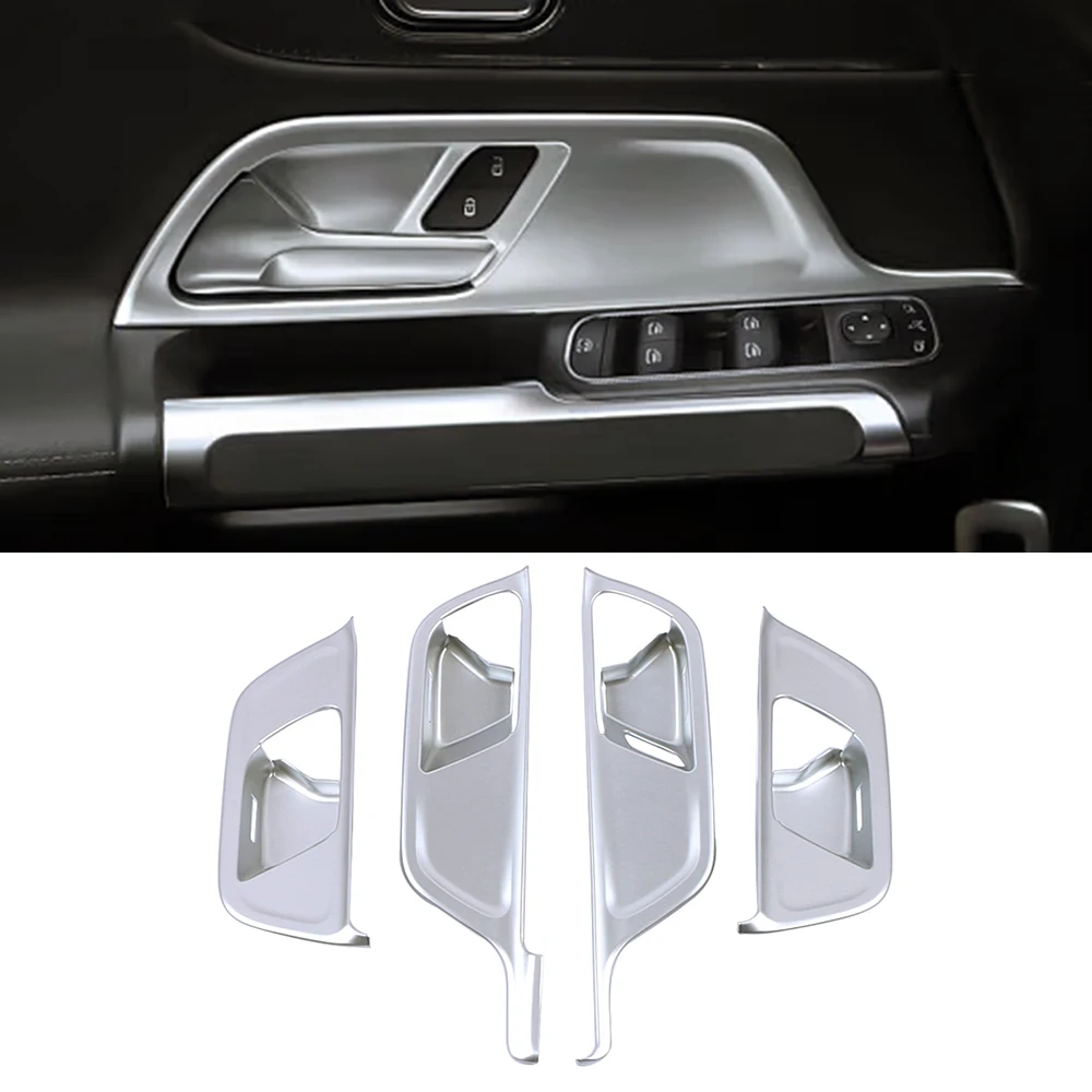 Für Mercedes Benz B GLA GLB Klasse W247 H247 X247 Auto Teil Carbon Faser  Refit Innen Tür Griff Panel Rahmen trim Anti Scratch - AliExpress