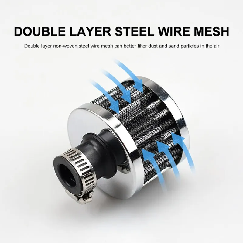 Air Filter Motorcycle Air Filter Air Filter Cleaner Motocross Air Filter Motorcycle Air Filter Cover Universal 12mm Car Air Filter for Motorcycle Cold Air Intake High Flow Crankcase Vent Cover Mini Breather Filters