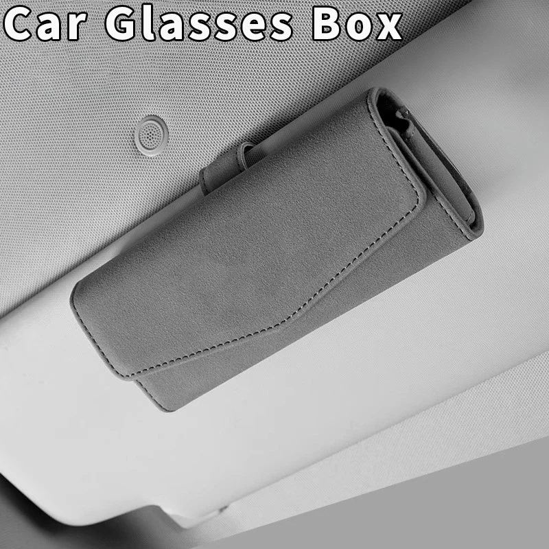 Custodia universale per occhiali da sole per auto, in pelle PU, chiusura magnetica, accessorio per interni auto (nero) | Leroy Merlin
