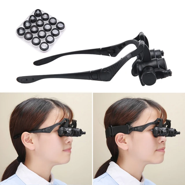 LED Headband Magnifier Professional Magnifying Glasses For Jewelry