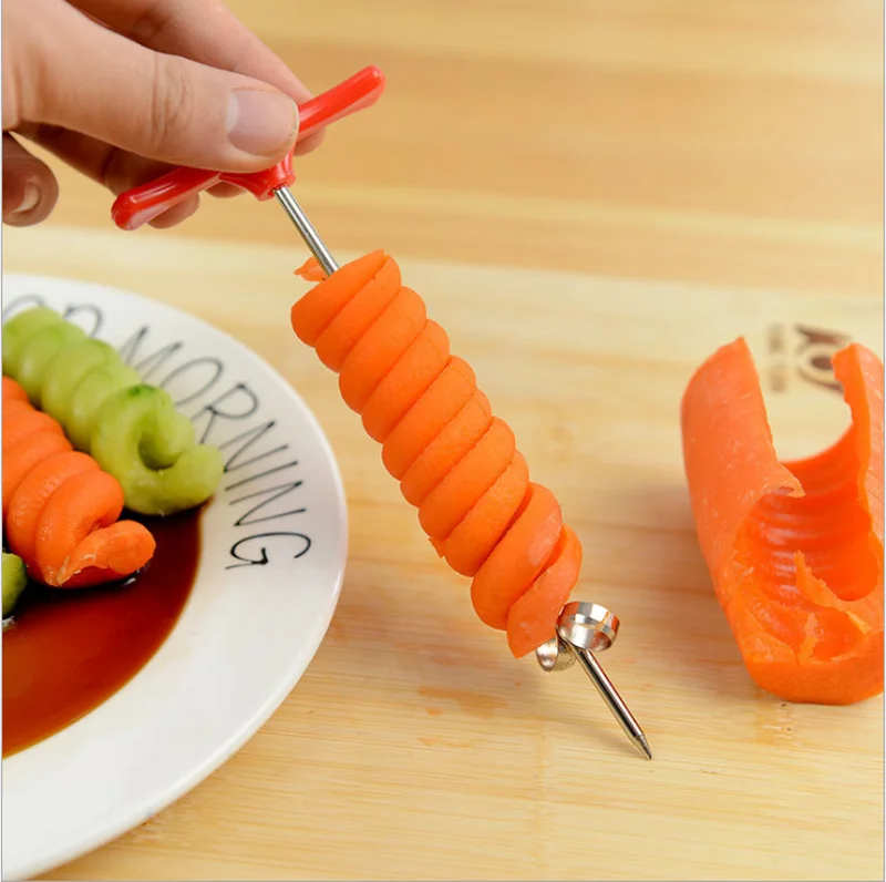  2 Pack Cucumber Carrot Potato Vegetable Spiral Knife Spiral  Slicer Blade Manual Slicer Cut Kitchen Accessories Spiral Slicer,  Orange,Green,Purple: Home & Kitchen