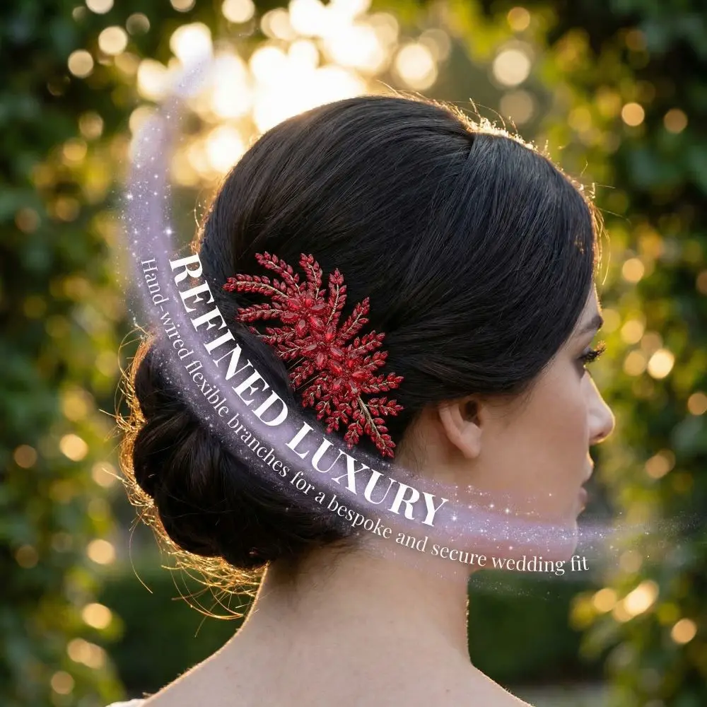 Elegante haarband met bladontwerp voor bruiloft met strasssteentjes_voghion.com