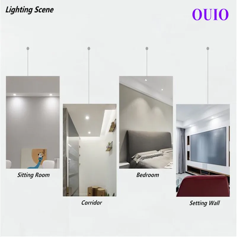 COB LED Downlights Dimmable Recessed 5W 7W 9W 12W 15W 18W LED Ceiling Spot Lights AC85-265V LED Ceiling Lamps Indoor Lighting