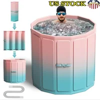 Foldable Ice Bath Tub Large Size 77 Gal Muscle Recovery Outdoors Gyms Quick Opening Portable Cold Water Therapy No Installation 1