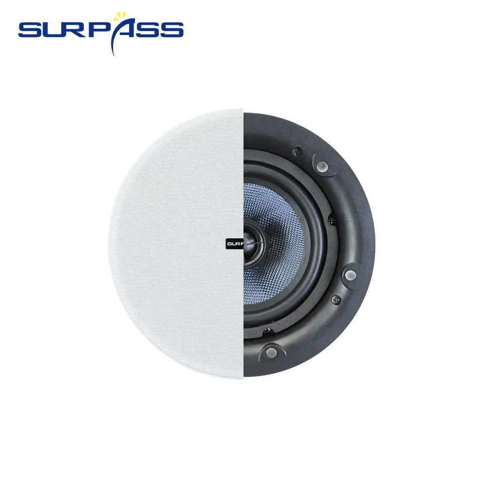 6.5'' 40W Bluetooth Ceiling Speaker Dustproof Coaxial Audio Speaker Built-in Class D Amplifier Home Theater Sound System 2pcs