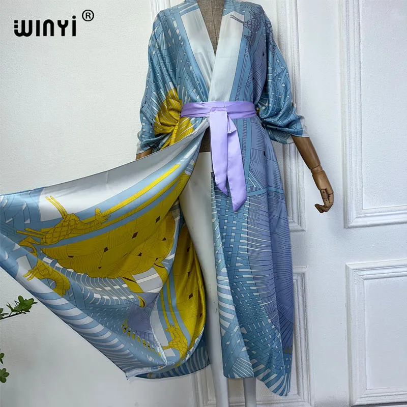 ZANZEA Camicie cardigan kimono con stampa moda donna