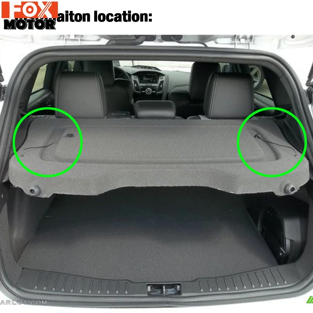 Pair Car Trunk Clip For Ford Focus 3 Hatchback MK3 2012-Rear PARCEL SHELF LOAD LUGGAGE Inner Tonneau Hatch Cover Lift String Strap