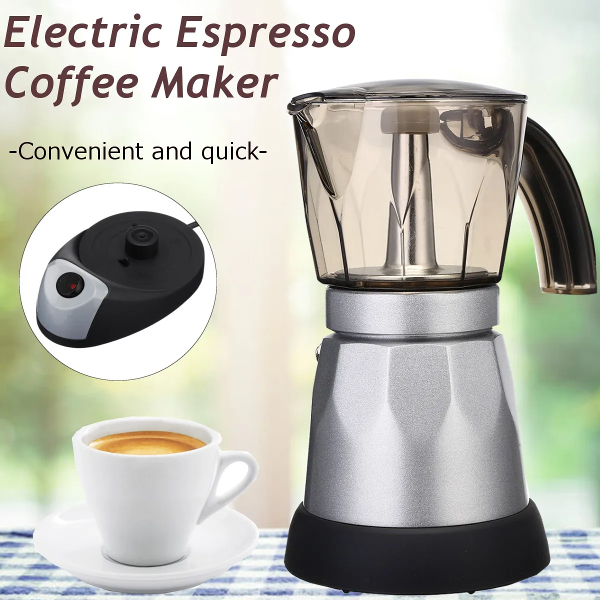 400w Espresso Italian Mocha Maker Coffee Percolators Electric Moka Pot  Portable Electric Office Coffee Maker 220v Eu Plug - Coffee Makers -  AliExpress