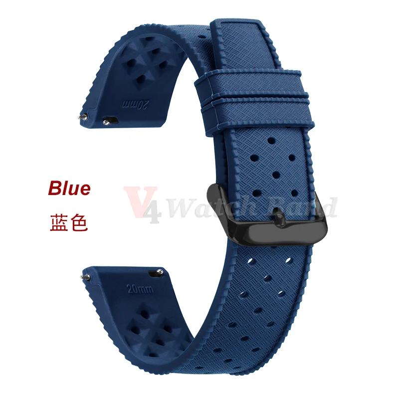 Premium Grade Tropical Rubber Watch Strap - Multiple Sizes Available