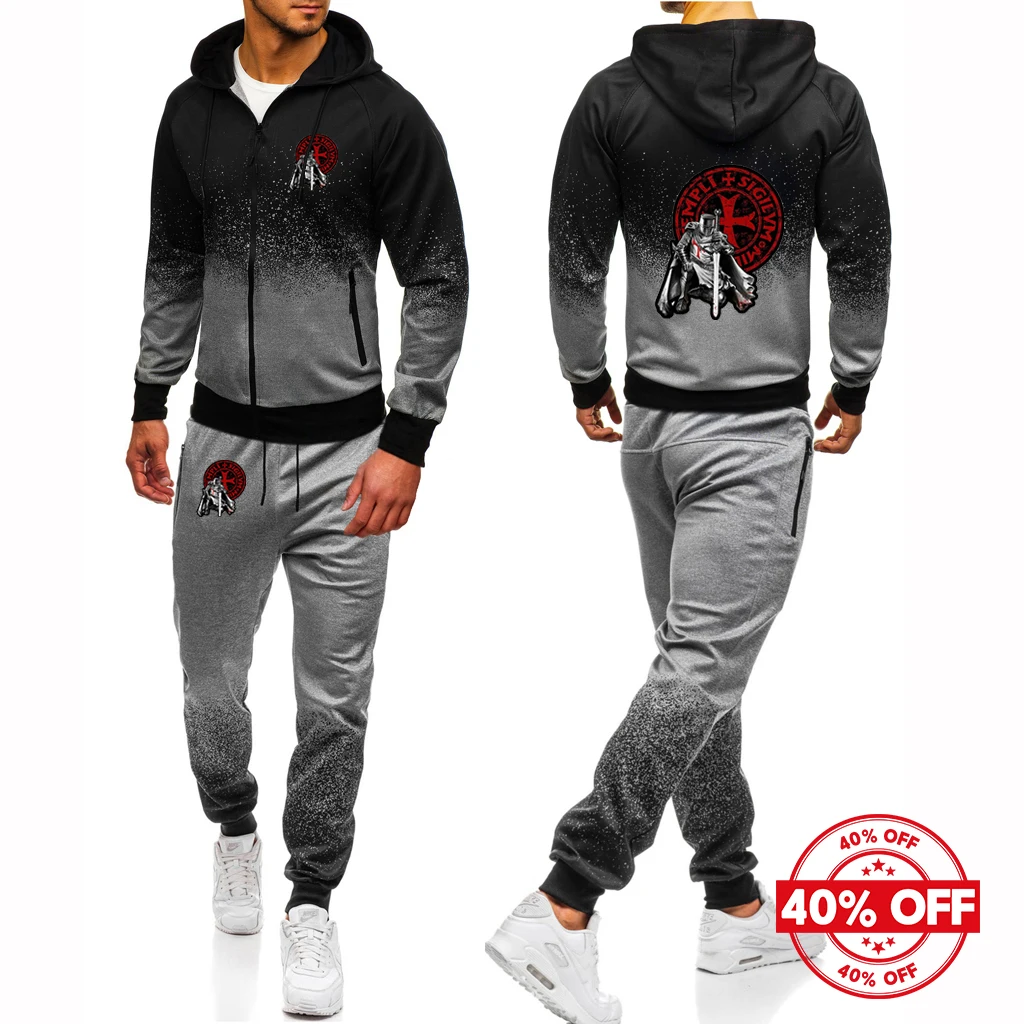 Mens Knights Templar Hoodies and Sweatpants Sets