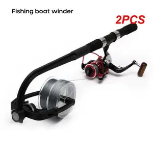 2PCS Fishing Line Winder Spooler Machine Spinning Reel Spooling Station System Multifunction Portable Manual Winding Coil Cable