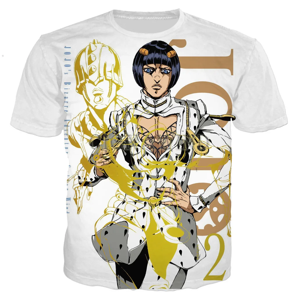 Anime JoJo's Bizarre Adventure 3d T Shirt Women Men Kawaii Harajuku Unisex Summer Short Sleeve Boys Girls Oversized T-shirts black t shirt T-Shirts