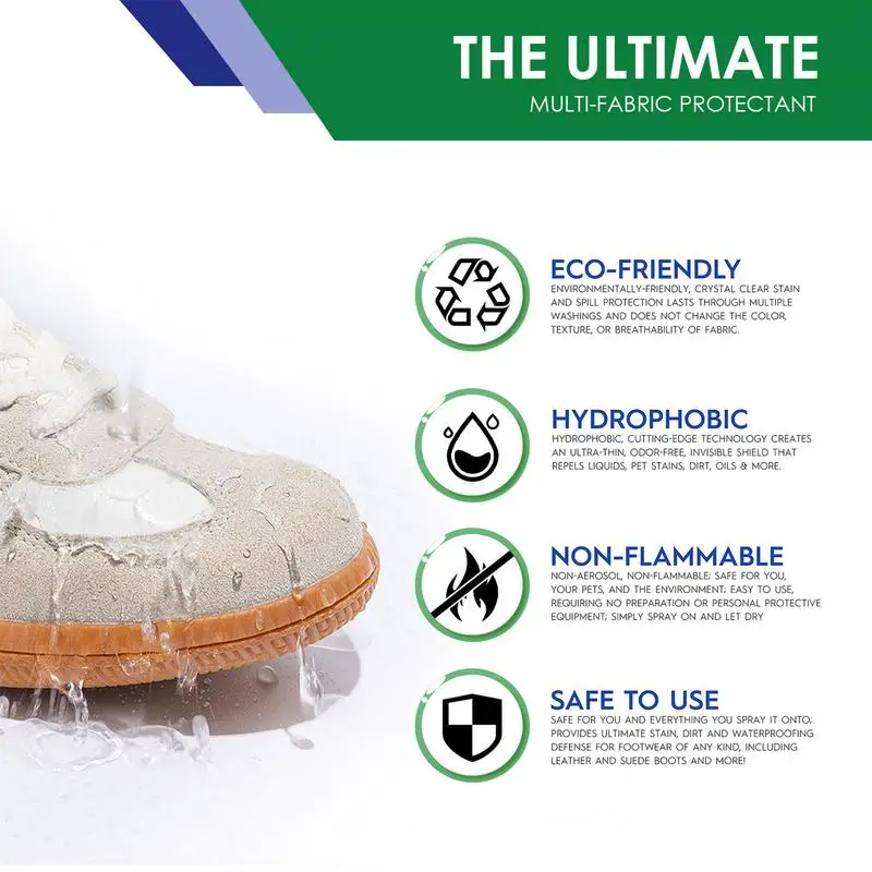 Nano Waterproof Rainproof Spray For Clothes Shoes Stain Resistant Leather Suede Protector Spray Leather Suede For White Shoes