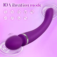 Leistungsstarke AV Zauberstab Klitoris Vibrator Für Frauen G-punkt Klitoris Stimulator Dual Dildo Massage Weibliche Masturbator Erwachsene Sex Spielzeug 2