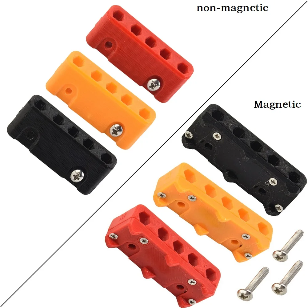 

6pcs Magnetic/non-magnetic Drill Bit Holder With Screw Set For 18V Tools 5 Spots Workshop Equipment Power Tools Drill Bit