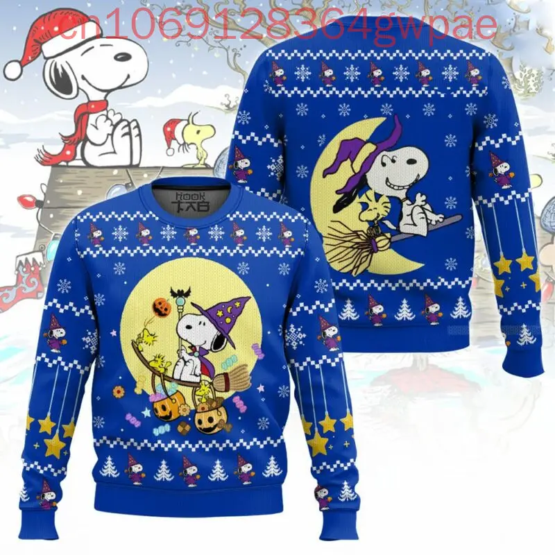thumbnail image 1 of Suéteres feos navideños con dibujos de Snoopy y Charlie Brown, suéteres feos navideños con estampado 3D, suéteres casuales de moda para hombres y mujeres, 1 of 5