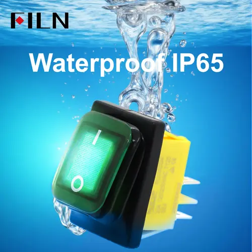 FILN 30A 12V 24V 110V 220VLED Rocker Switch  Waterproof IP65 ON OFF Heavy Duty 4 Pin DPST Sealed  Auto Boat Marine Toggle 30x22 - Image 4