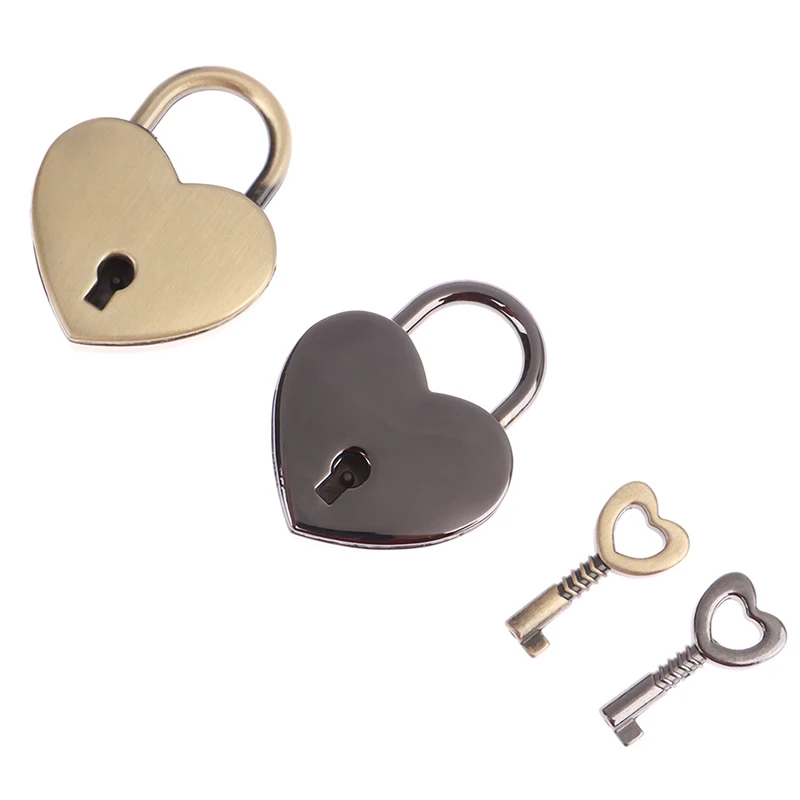 Lucchetto Decorativo A Cuore Con Chiave - Mini Serratura Vintage Per Scatole, Diari E Portagioie