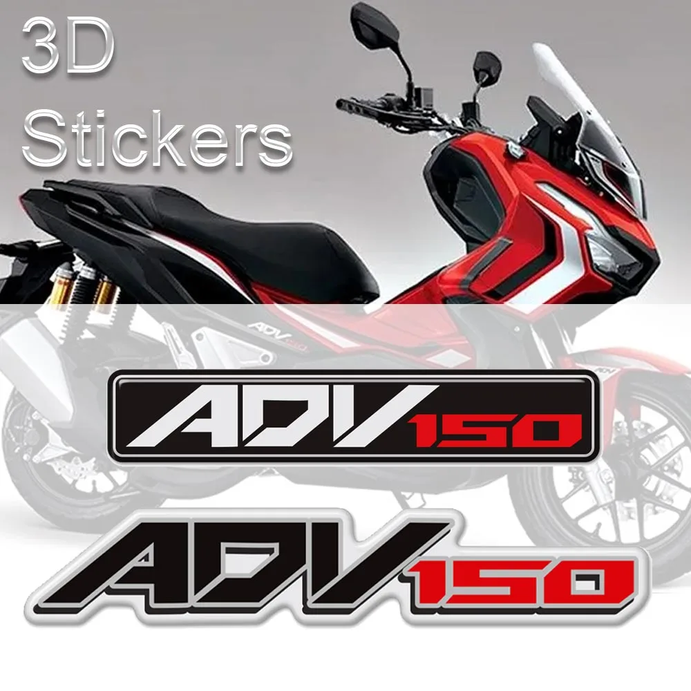 For Honda ADV150 ADV 150 Motorcycle 3D Mark Stickers Tank Decals Applique Emblem Badge Tank Pad Protector Decal Adventure carve the mark