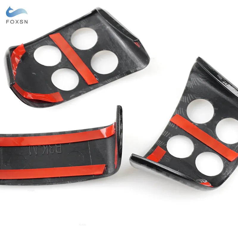 ABS Carbon Texture Interior Steering Wheel Panel Cover Inner Accessories Trim for VW Golf 5 MK5 Passat B6 Jetta MK5 Tiguan 3pcs