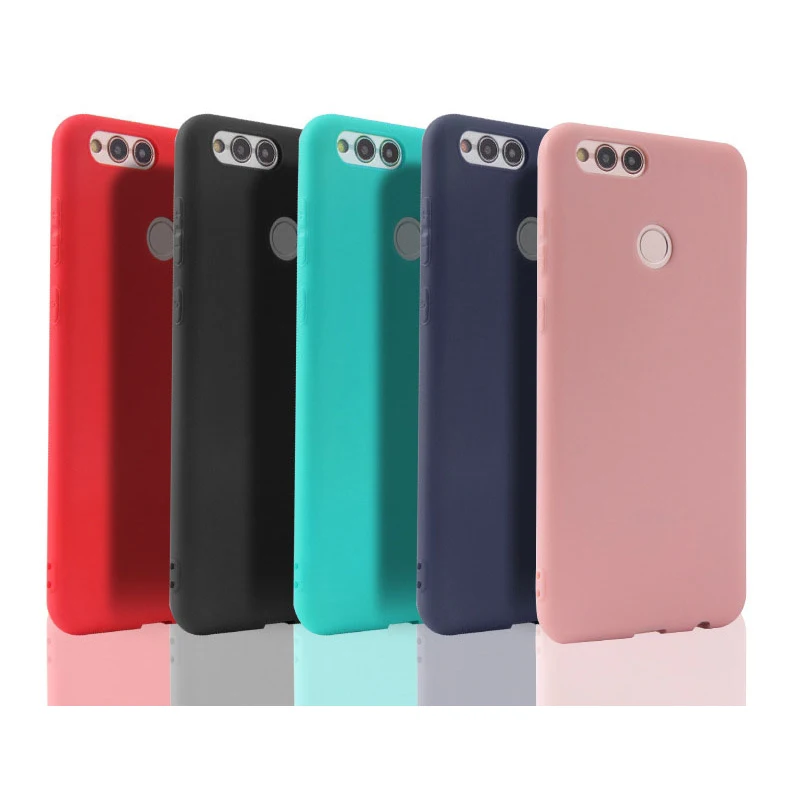 Vibrant Candy Color Silicone Matte Phone Case - Soft TPU Back Cover