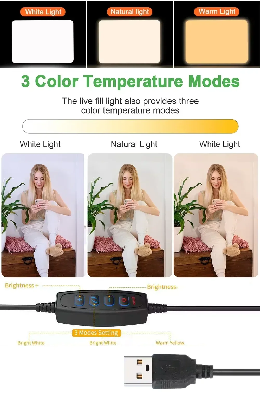Adjustable Tripod Stand with LED Video Light For Live Stream Photo Studio Light Panel Photography Dimmable Flat-panel Fill Lamp