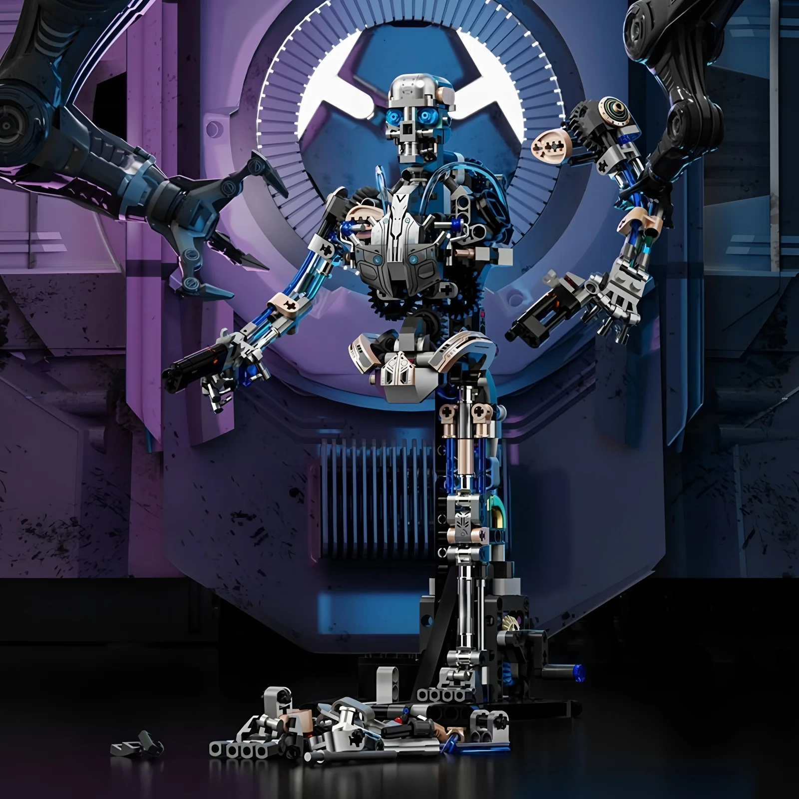 Skeleton Robot Building Block Model, Mechanical Assembly Building Blocks, Children's Building Block Toys, Children's DIY Gifts - 4