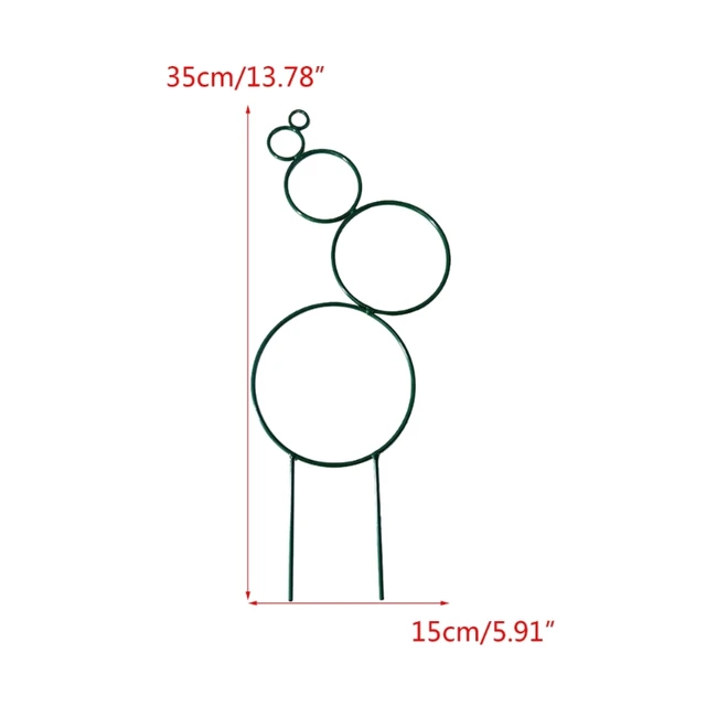 Kerek Rácsos Cserepes Növény 14 Hüvelykes Magas Kerti Mászó Növényi Állványhoz - Image 6