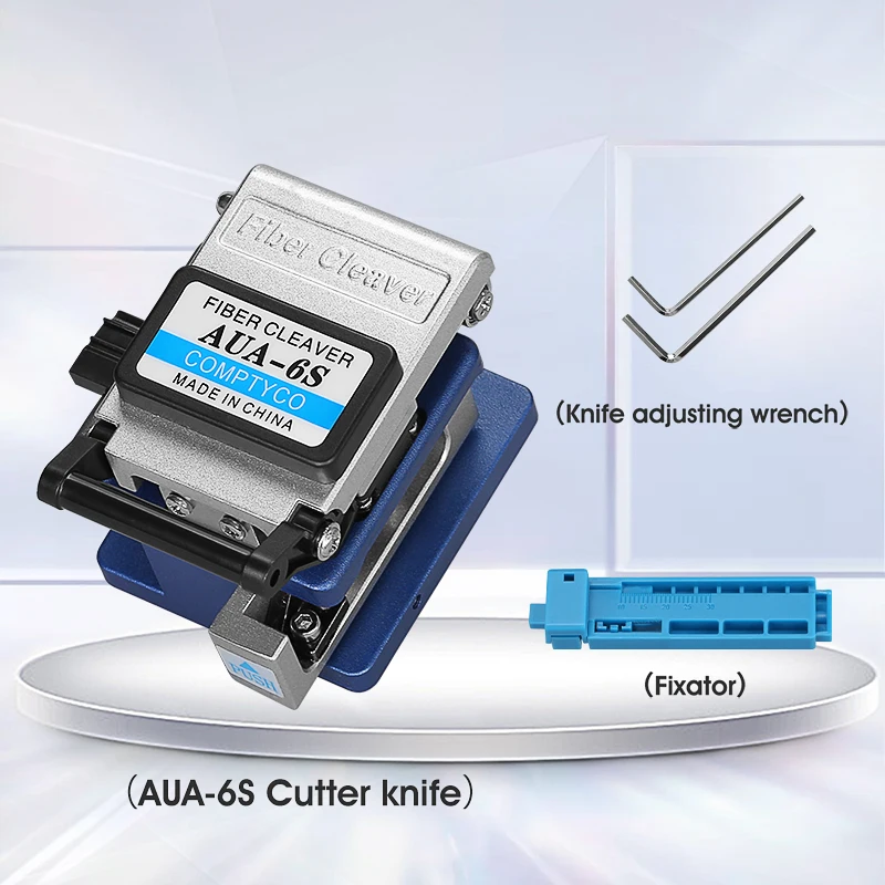 FTTH Fiber Optic Tool Kit AUA-6S Fiber Cleaver with Fiber Optica Power Meter and 10mW Visual Fault Locator