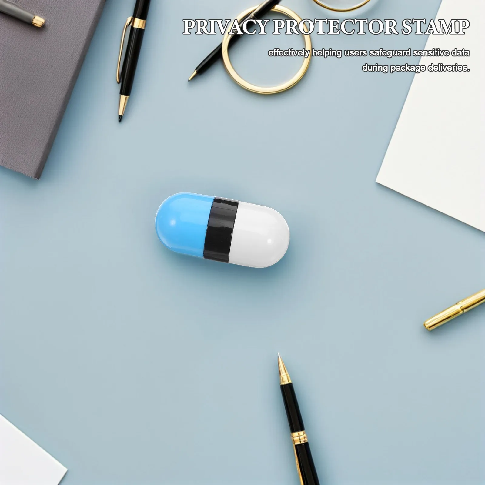 2Pcs 듀얼 헤드 롤러 개인 정보 보호 씰 스탬프 주소 차단기 기밀 개인 정보 보호 장치 메일 보안 도난 방지 개인용