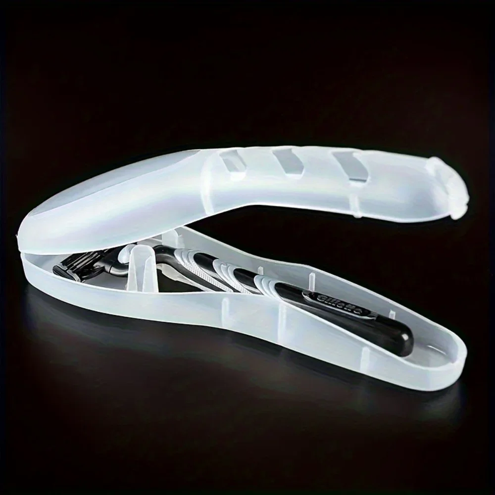 1PC Transparent Dustproof Razor Travel Storage Box Carrying Case for Gillette Cartridge Men's Daily Supplies Organizer