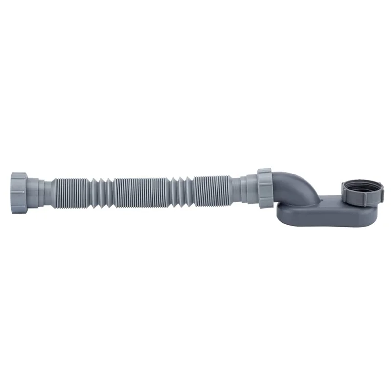 Newest Low Profile 1 1/2 P Trap Flexible Bathtub Shower Drain Pipe Flat P Trap Free Standing Tub Drain For Bath Bathtub