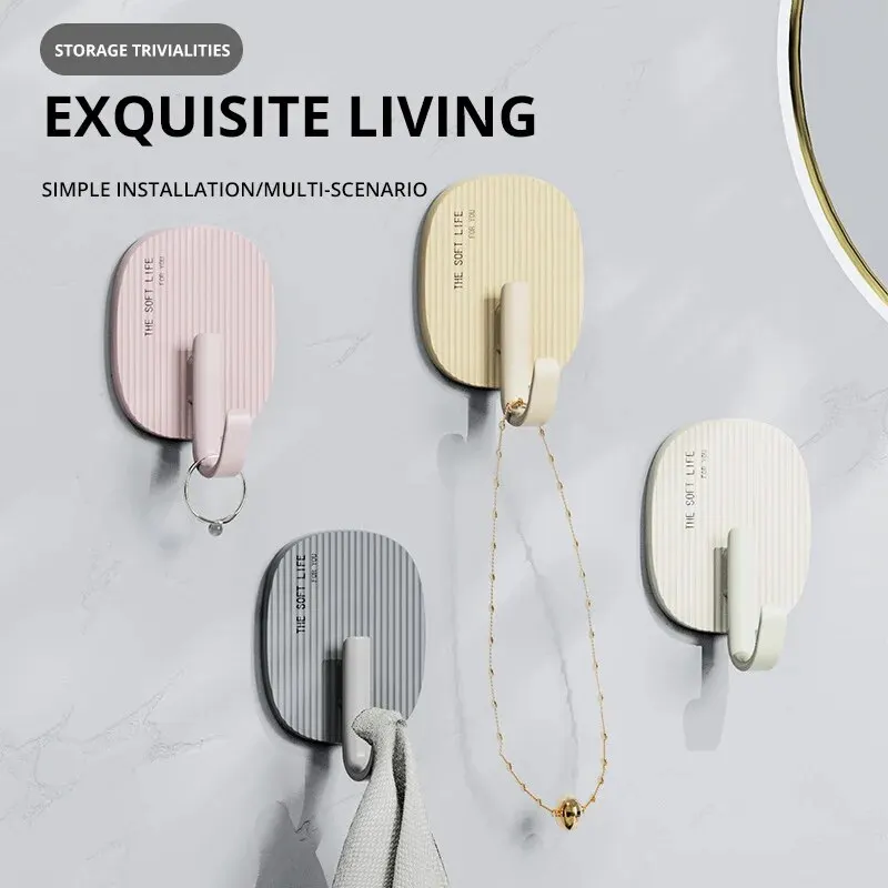 Light Luxury Hook Strong Traceless Hook No Punching Coat Multifunctional Coat And Adhesive 4pcs Multi Purpose Hooks Adhesive Wall Hook