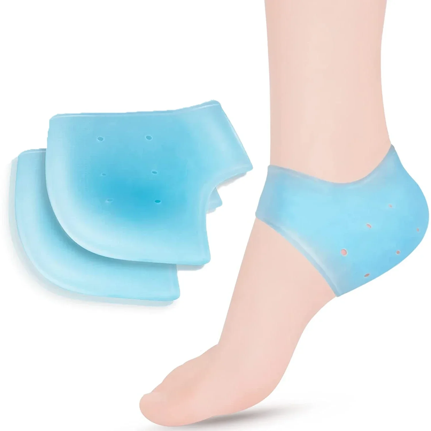 

Gel Silicone Skin-Softening Silicone Heel Protectors Heel Cups Spurs Cracked Heel Sleeve Socks Feet Care Skin Repair Cushion New