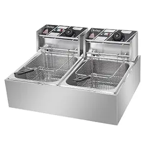 Description Picture 3 of itemFryer with 2 Baskets，5000W Commercial Deep Fryer, 12L Electric Dual Tank Deep Fryer, Countertop Double Basket And Heavy dut