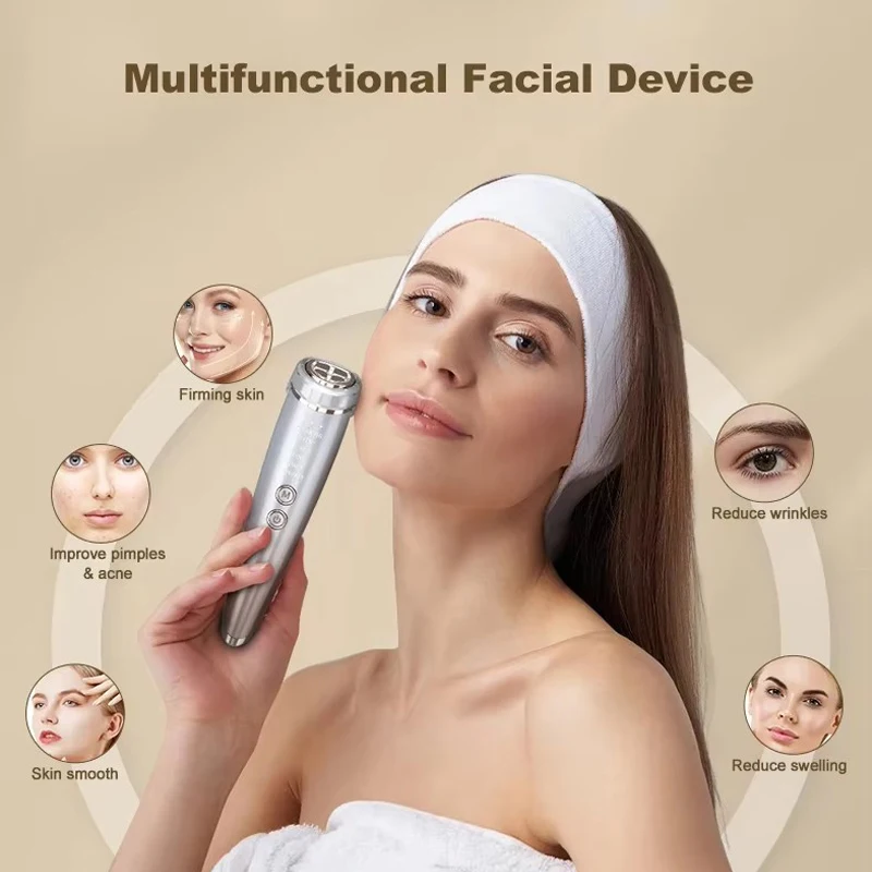 EMS Facial Massager High Frequency 6IN1 Face Lifting Microcurrents for Face and Eyes Tightening RF Beauty Health Face Care Tool