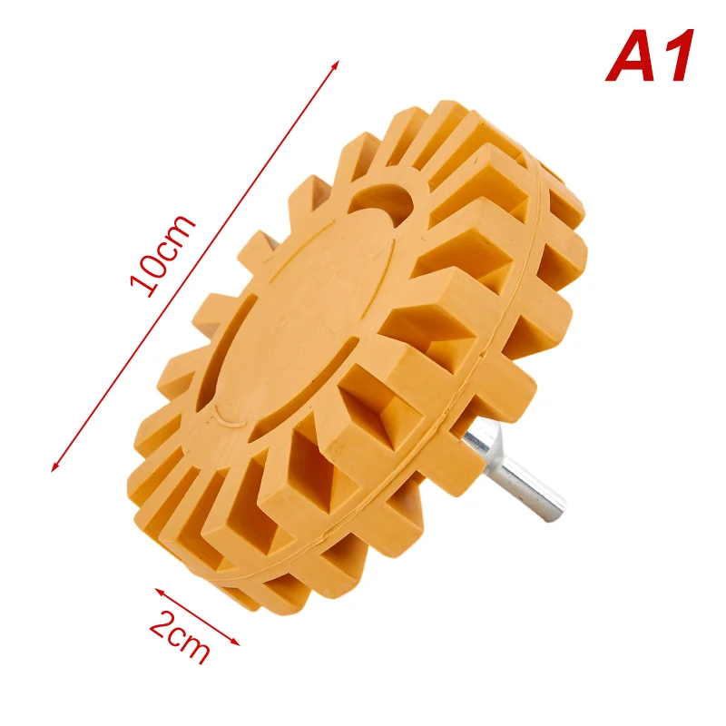 8cm/10cm 자동차 공압 고무 지우개 휠 패드 고무 디스크 데칼 지우개 휠 자동차 스티커 리무버 페인트 클리너