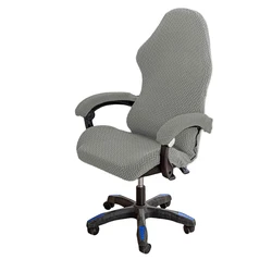 Elastic Spandex Office Chair Slipcover - Chair Protection for Armchairs & Gaming Chairs (T1 - Grey)