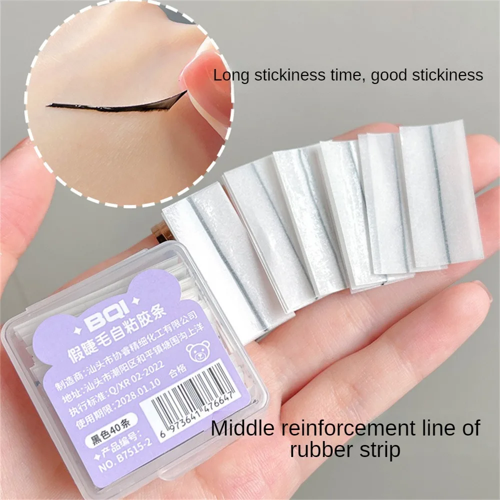 Eyelash Glue 10 Adhesive Free False Eyelash Selfadhesive Strips Reusable Remove Apply Paste