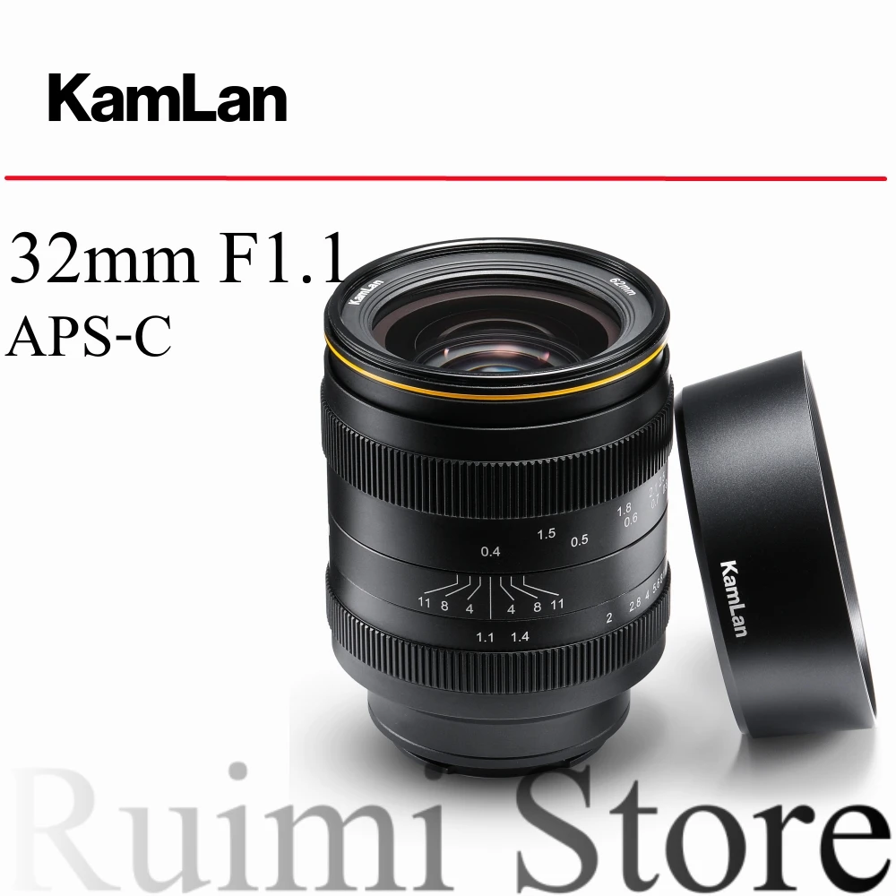Kamlan 32mm f1.1 APS-C Manual Focus Large Aperture Lens for Sony E