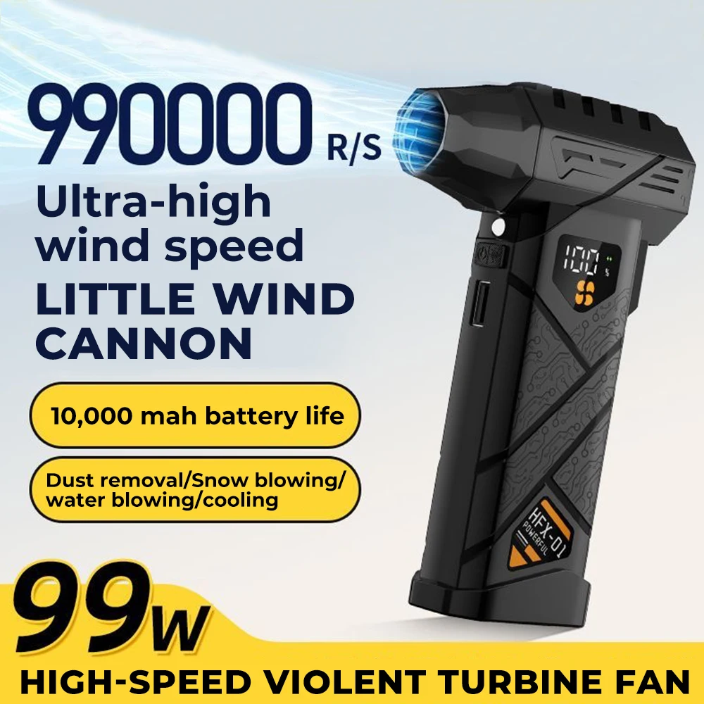 Portable Turbo Air Blower with Strong Airflow for Cleaning