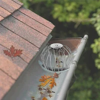 ตะแกรงกันใบไม้สำหรับรางระบายน้ำในสวน 2 ชิ้น ขนาด 75-85 มม. และ 90-100 มม. ทำจากโลหะ 1